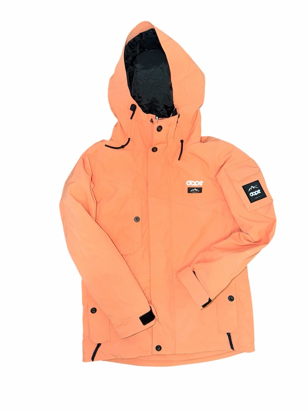 Dope Snow Adept Ski Snowboard Jacket Burned Orange Peach Women’s XXS Hooded